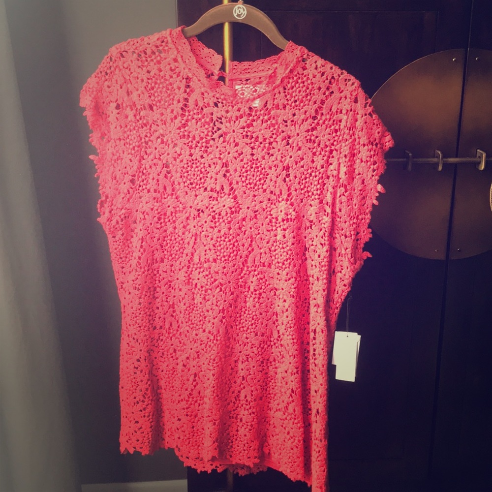 NWT Velvet by Graham and Spencer crochet top.